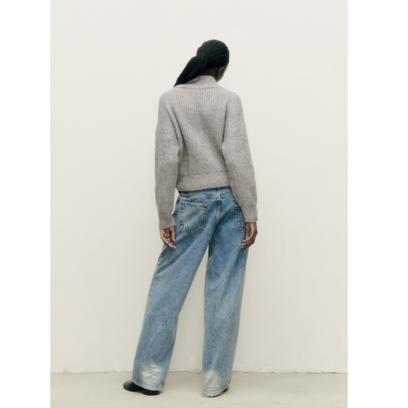 ❌️SOLD❌️KNIT BOMBER JACKET SIZE M - Picture 4 of 9